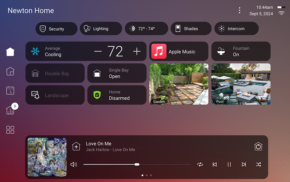 Control4 X4 smart home interface
