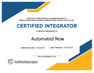 Kaleidescape Certification